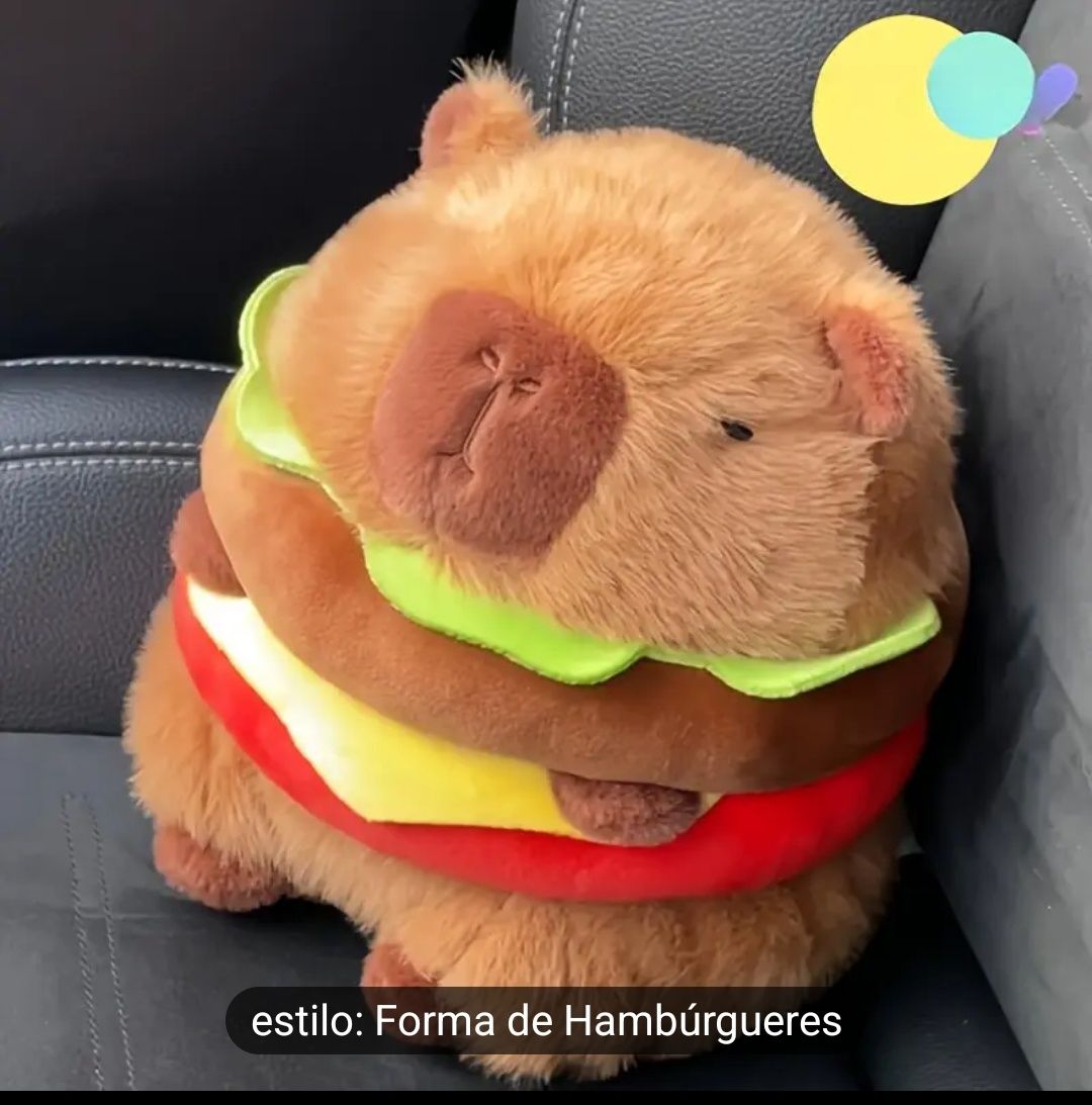 Peluche Capivara hambúrguer