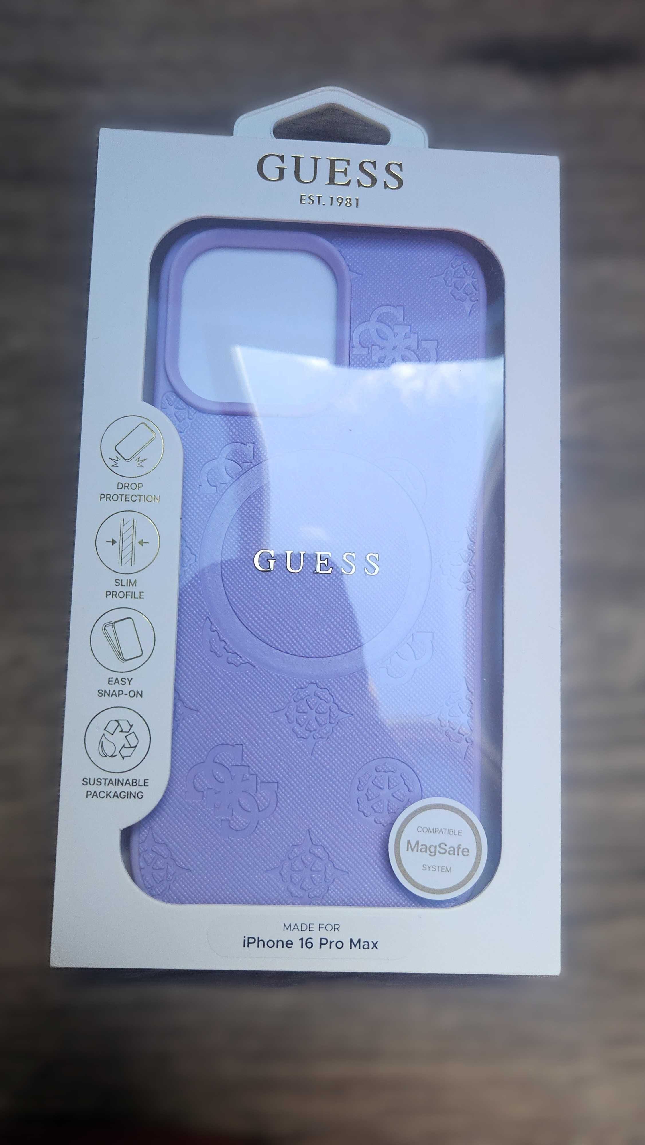 Nowe Etui Case iPhone 16 Pro Max GUESS Fiolet