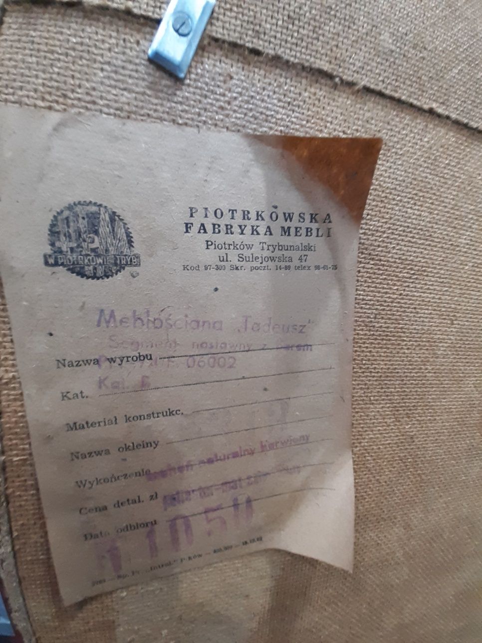 Komplet mebli - meblościanka "Tadeusz" - PRL b. dobry stan