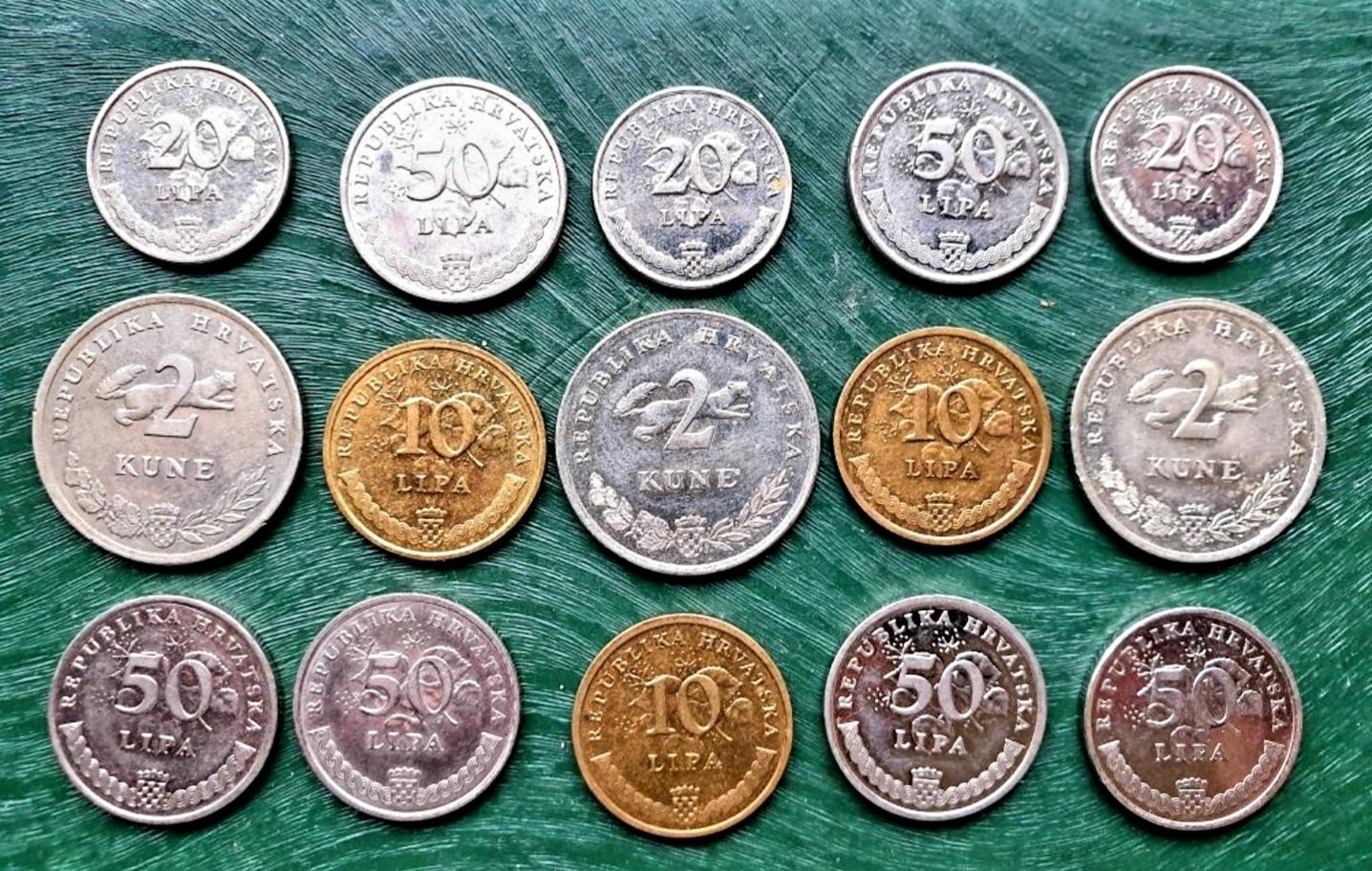 Monety: Jugosławia, Chorwacja, Słowenia