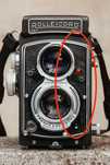 Rollei Rolleicord Rolleiflex capa pele novas peças originais