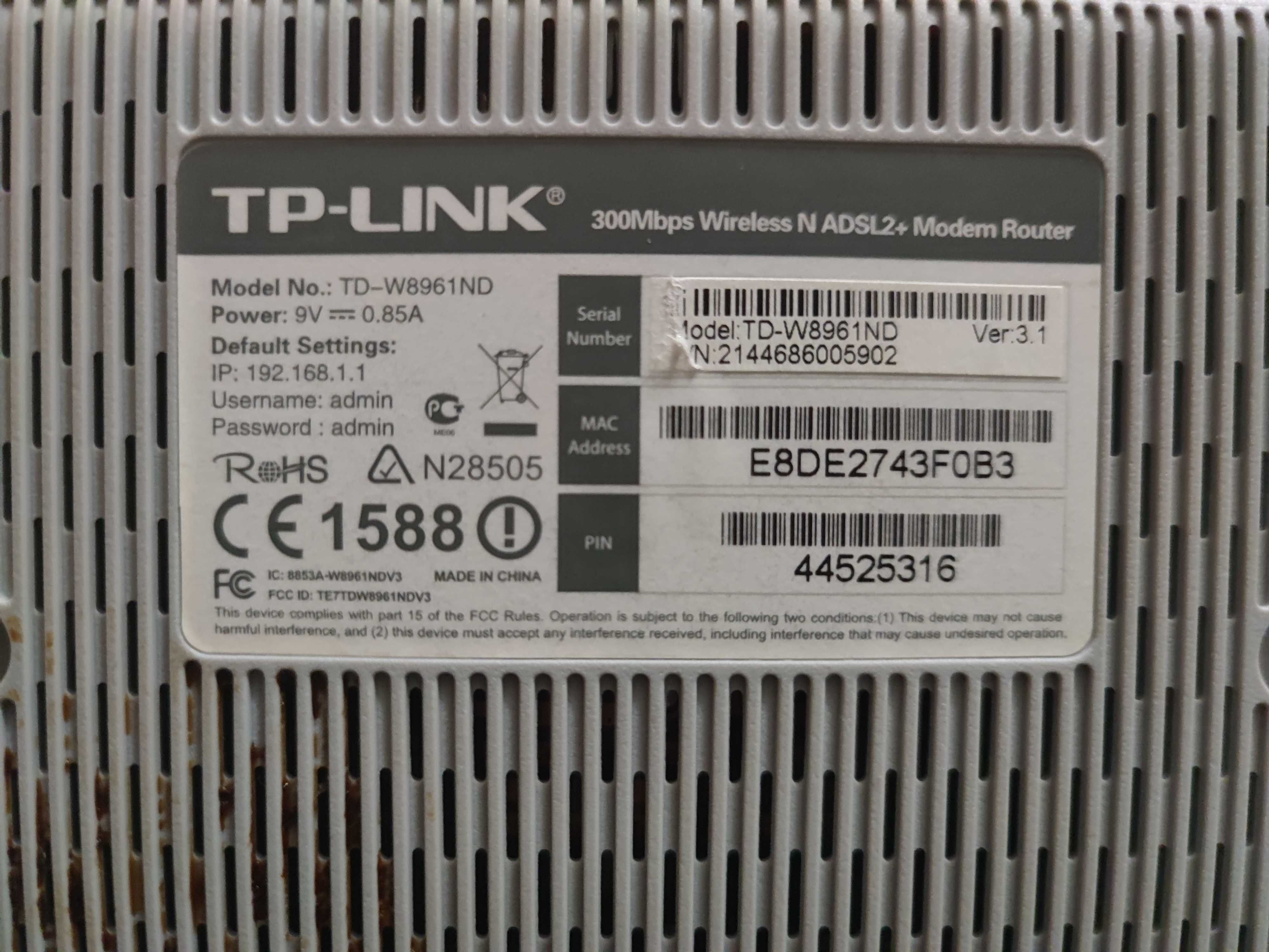 Router tp-link td-w8961nd