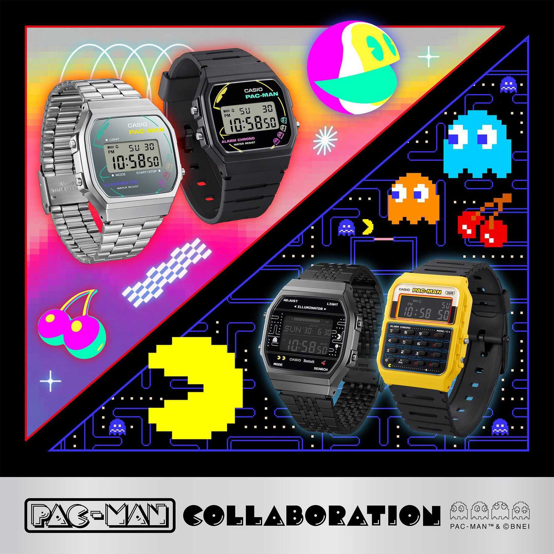 Zegarek męski CASIO F-91WPC-1ADR (zd086b) - PAC-MAN