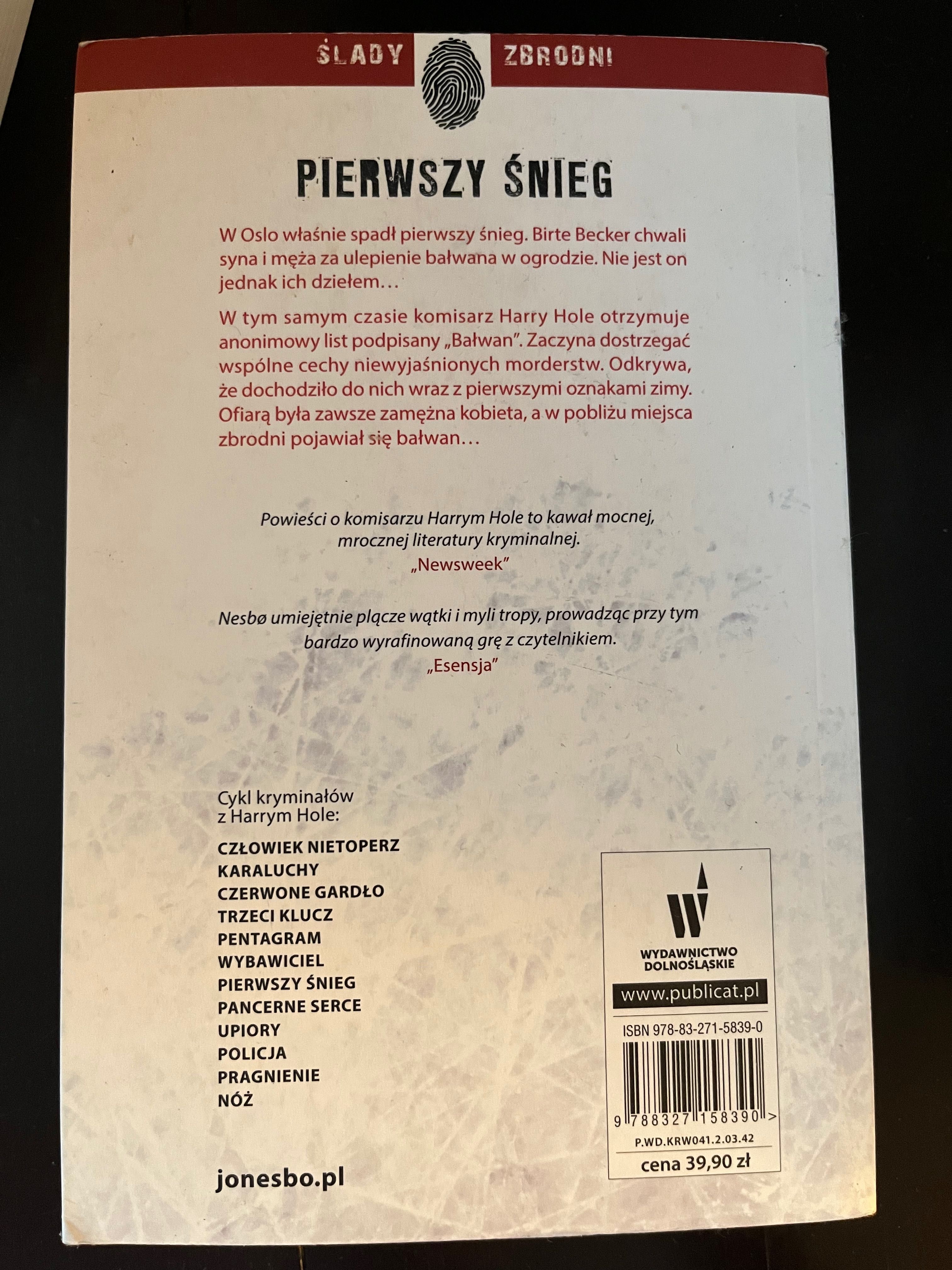Pierwszy Śnieg Jo Nesbo