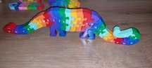 Układanka drewniane alfabet dinosaur