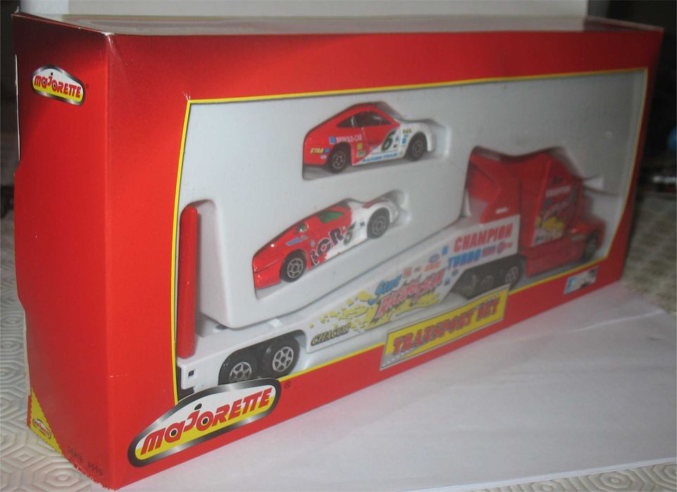 Majorette - Transport Set - Kenworth + Mercedes CLK-GTR + Porsche 911