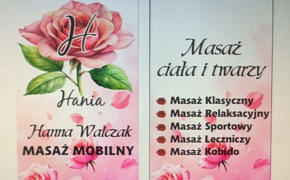 Masaż ciała i twarzy. Mobilnie.