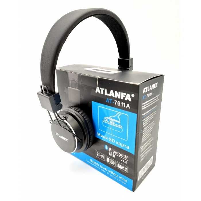 Беспроводные Bluetooth наушники Atlanfa AT-7611 Red c MP3 плеер