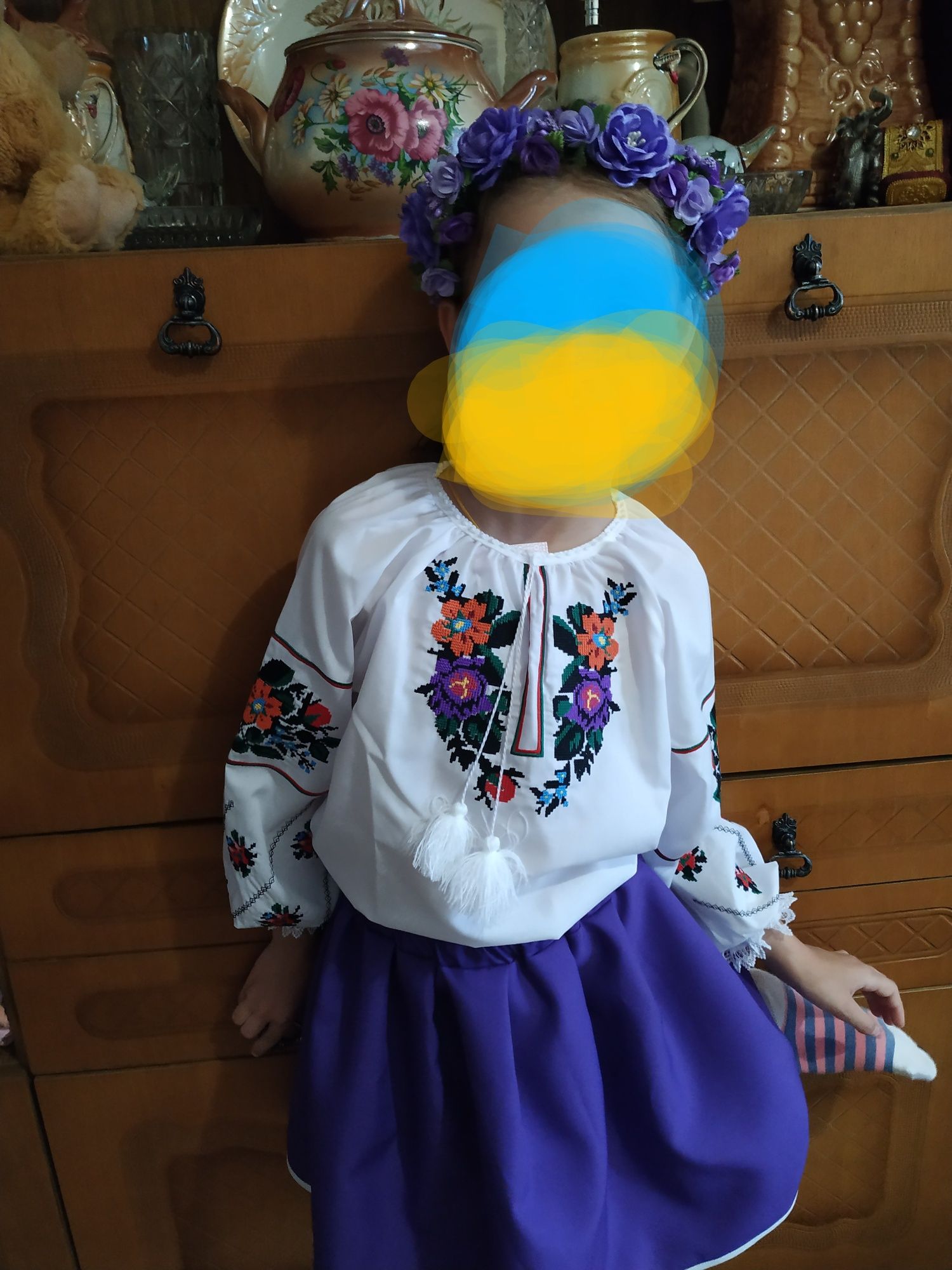 Вишиванка,віночок та спідниця для дівчинки