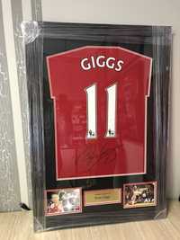 Ryan Giggs Manchester united koszulka odreczny autograf rama prezent