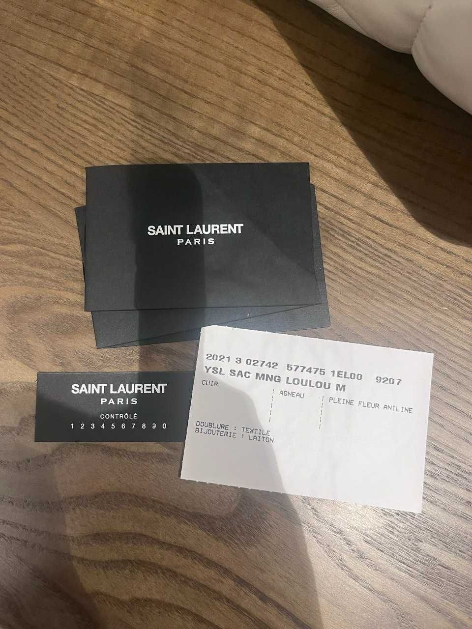 Женская сумка через плечо Saint Laurent  Lou Lou белого цвета