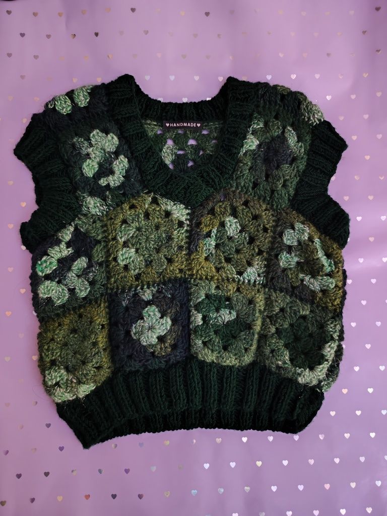 Handmade vest, dark academia