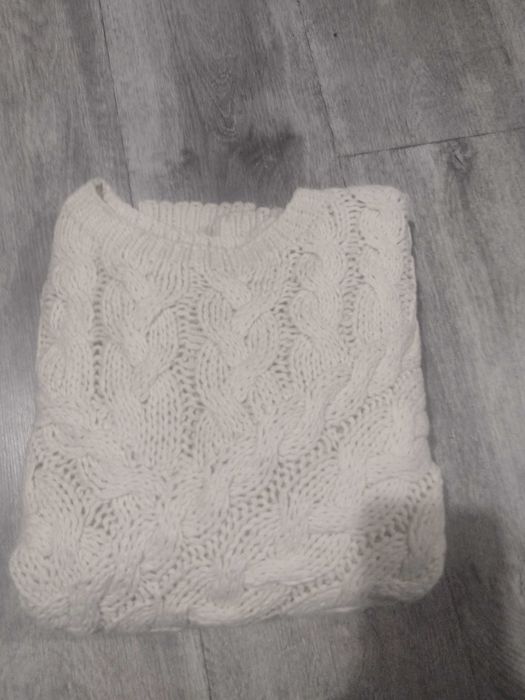 Gruby ażurowy sweter H&M rozmiar M