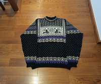 Sweter Dale of Norway Wełniany Zimowy Norweski Ciepły Vintage