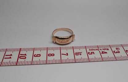 Złoty pierścionek gładka ozdoba R.11
