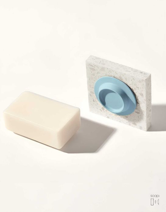 Soapi Light Blue - Magnetyczny Uchwyt do Mydła i Szamponu