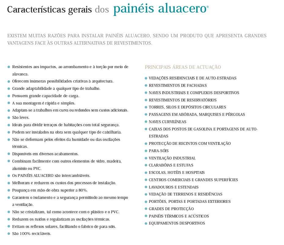 Painéis/Fachada/Revestimento Alumínio (Aluacero)