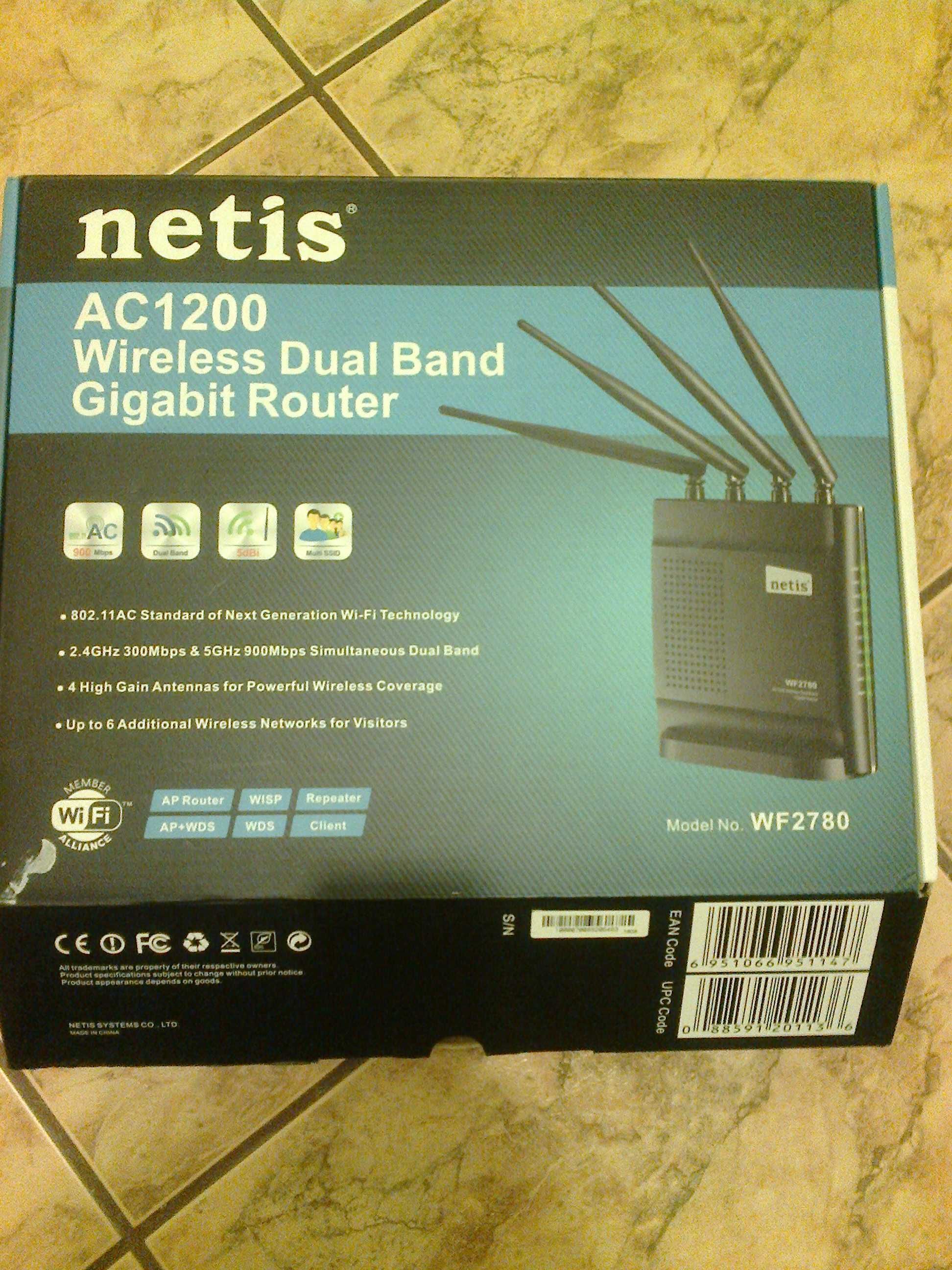 NETIS WF2780 AC1200 Wireless Dual Band Gigabit Router