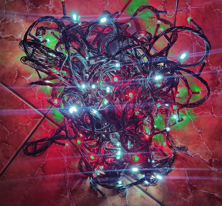 Lampki choinkowe LED kolorowe 20 metrów