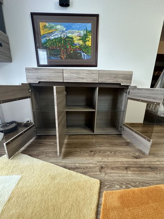 Zestaw mebli szafka RTV + komoda + szafka wisząca