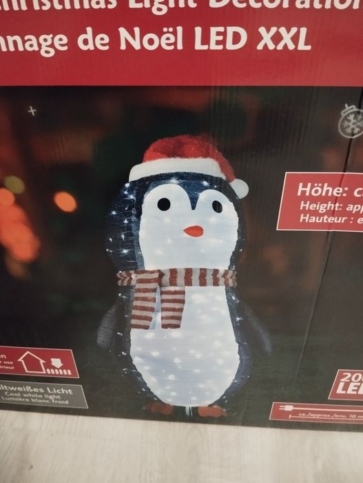 Pingwin XXL 180 cm do ogrodu 200LED Nowy
