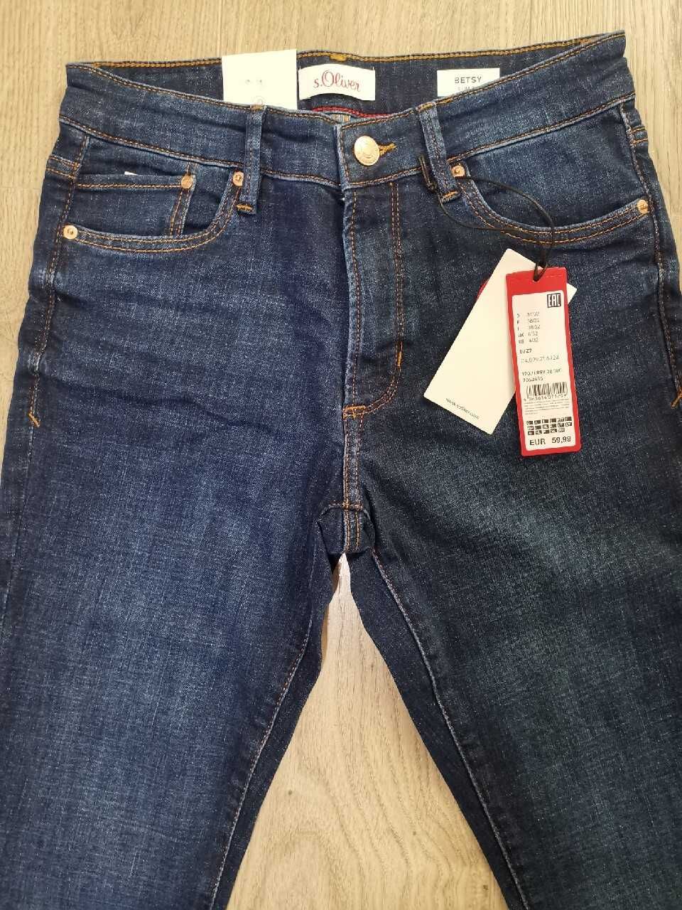 Spodnie damskie jeans s.Oliver Betsy Slim granatowe ciemne 32/32