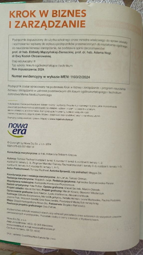 Krok w biznes I zarządzanie 2 podręcznik