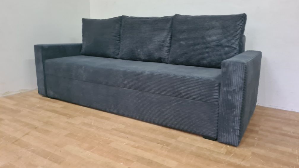 Nowa sofa sprężyny automat sztruks welur plusz kanapa wersalka tapczan