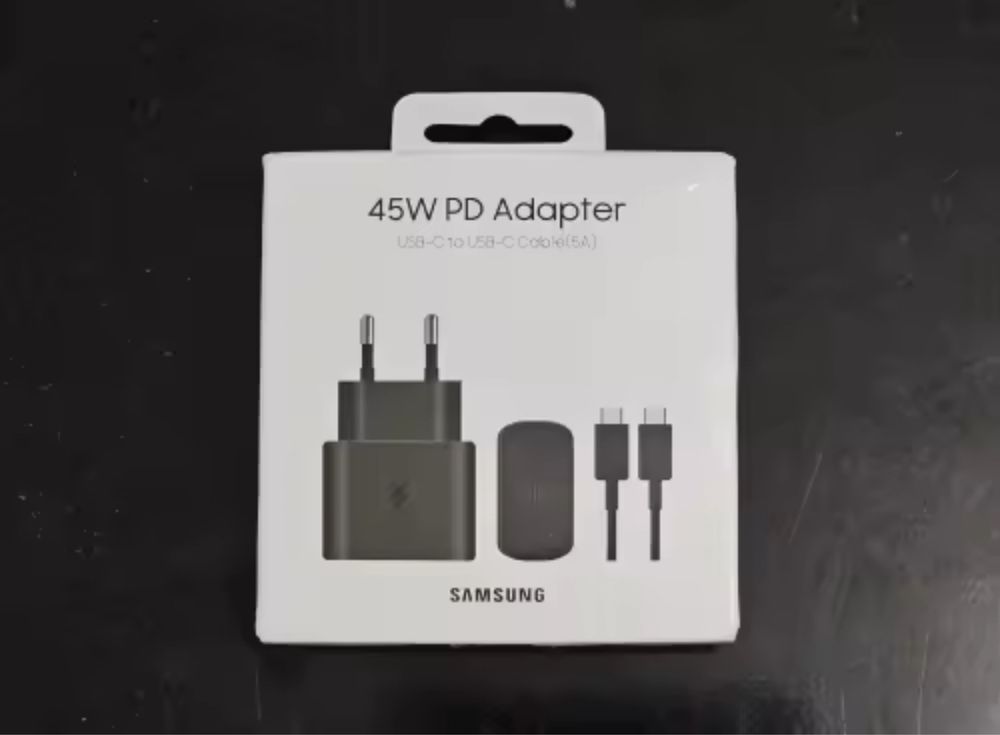 NOWA Czarna Ładowarka Super Fast Charge 45w Samsung