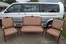 Zestaw wypoczynkowy antyk retro sofa fotele