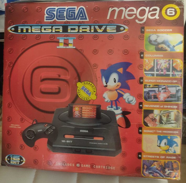 Sega Mega Drive 2 com caixa sem inserts e 11 Jogos