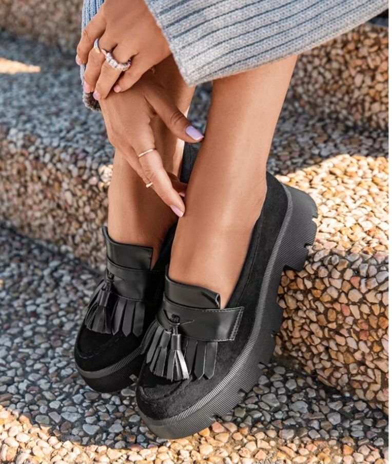 DeeZee Czarne mokasyny Elastic Love rozm 36 nowe