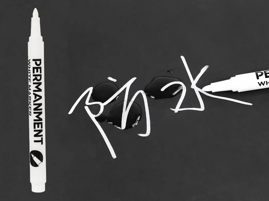 Marker Pisak Permanentny Biały Wodoodporny 1Szt Do Opon Szyb Stali