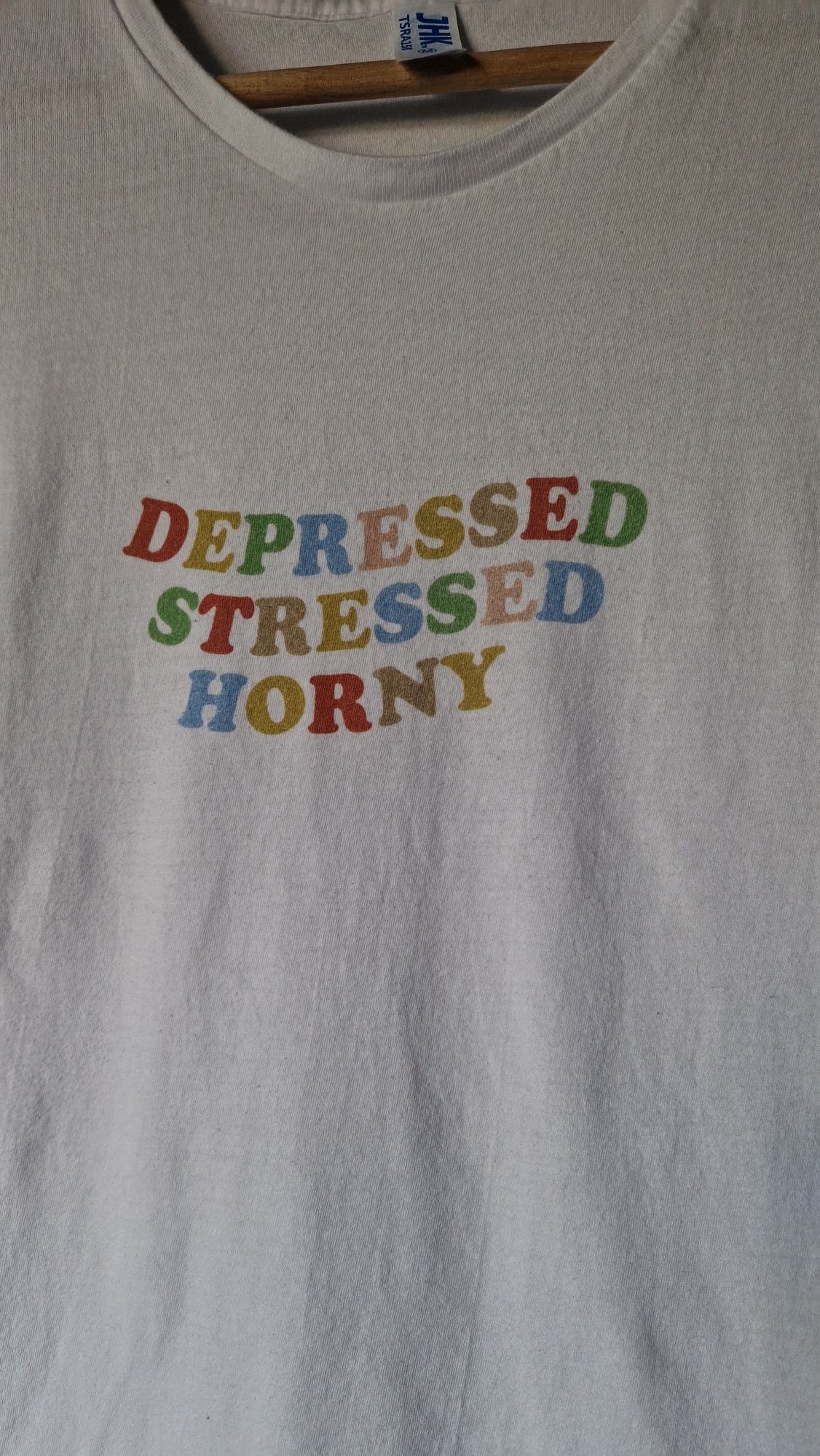 Koszulka y2k depressed stressed horny