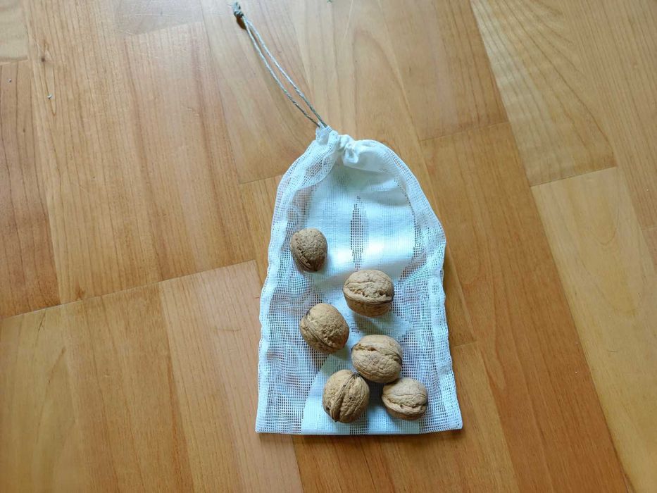 Woreczek z firanki ekologiczny na warzywa i owoce worek eko zerowaste