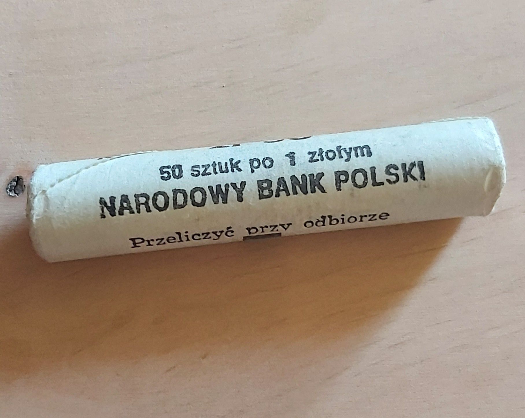 Rolka bankowa 50 szt. x 1 zł, 1990, mennicze