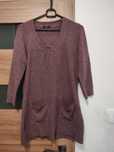 fioletowy sweter tunika