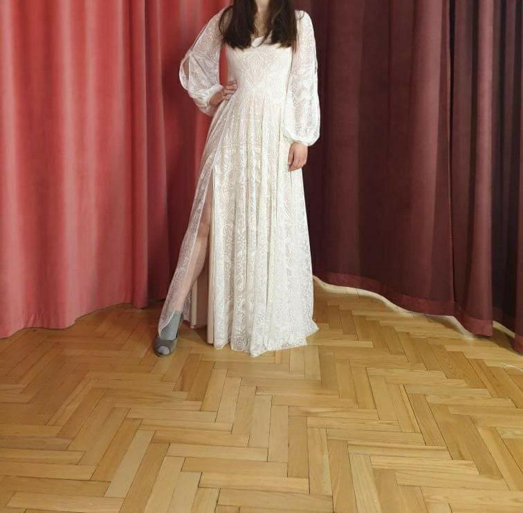 Koronkowa suknia ślubna boho Marta Trojanowska