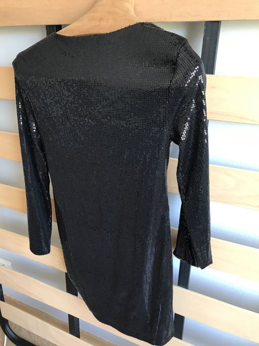 Vestido de festa de paetes preto