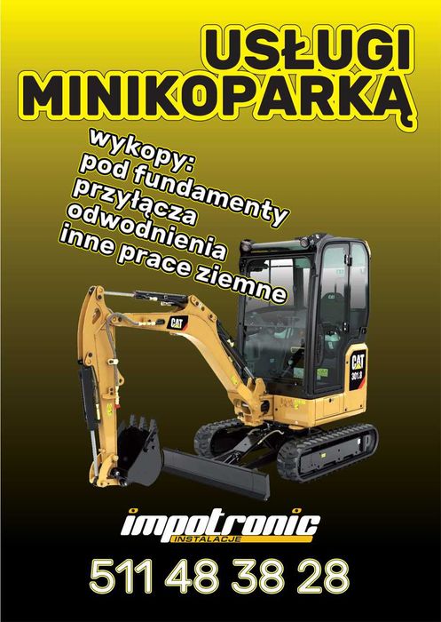 USŁUGI MINIKOPARKĄ Garwolin, Żelechów, Stoczek Łukowski, Pilawa, Wilga