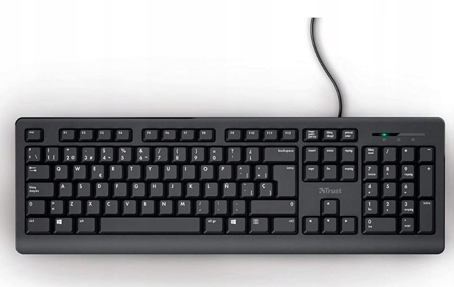 zestaw klawiatura i mysz trust mechaniczna 24088 czarna es qwerty