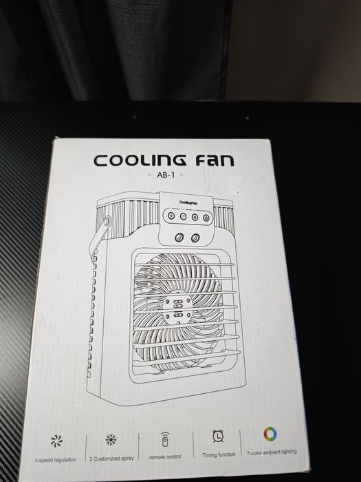 Портативний охолоджуючий вентилятор CoolingFan AB-1 з підсвіткою та пу