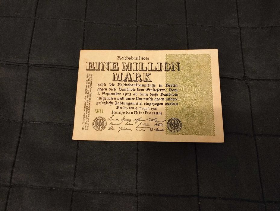Banknot, 1 milion marek 1923, Niemcy