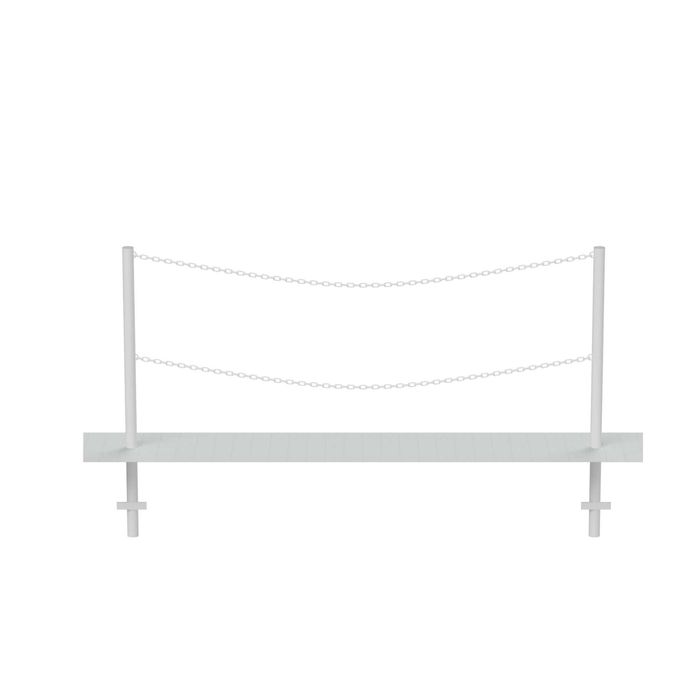Barierka łańcuchowa U12B FI 48,3 x 2500 mm BHP