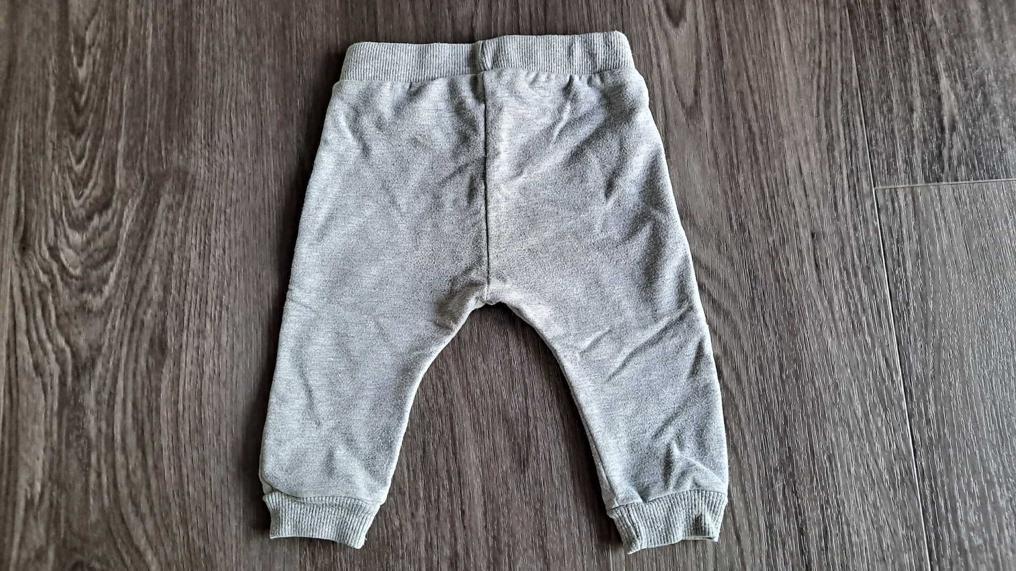 Calça de algodão Lefties com fio na cintura Cinzenta