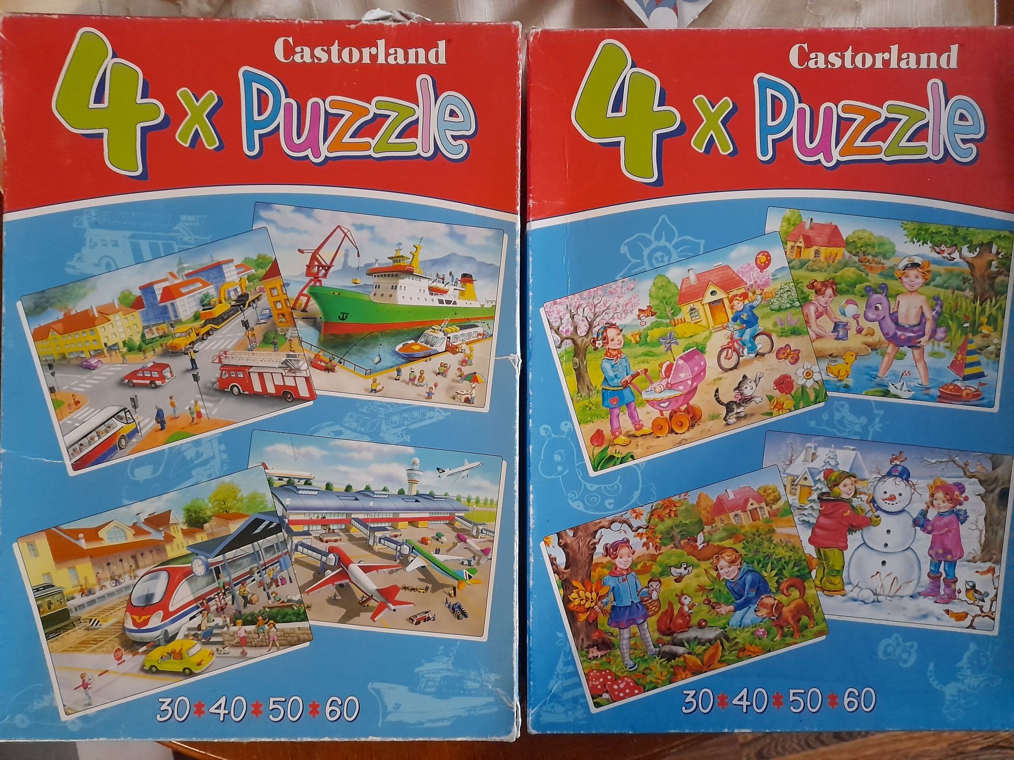 Puzzle, 2 opakowania, 8 obrazków