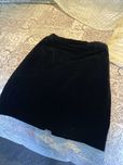 Saia veludo cotele preto n 38