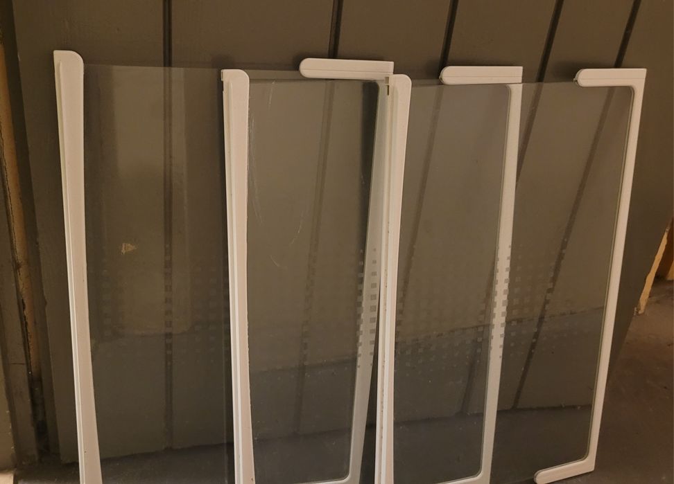 Komplet 4 półek szklanych do lodówki