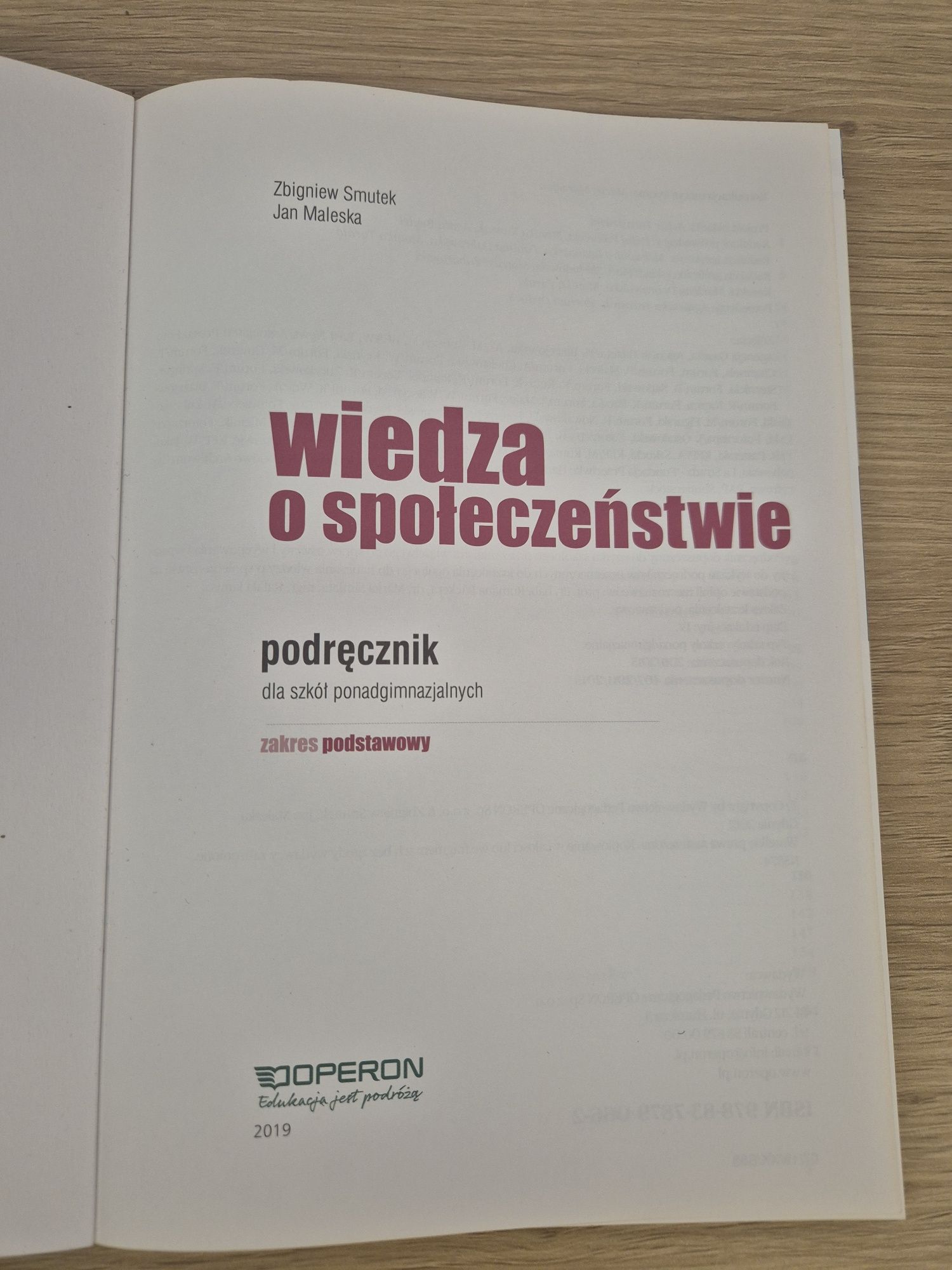 WOS zakres podstawowy szkoła średnia Operon  stan bdb