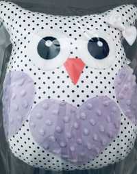 Sowa sowusia przytulanka handmade minky rękodzieło walentynki owl